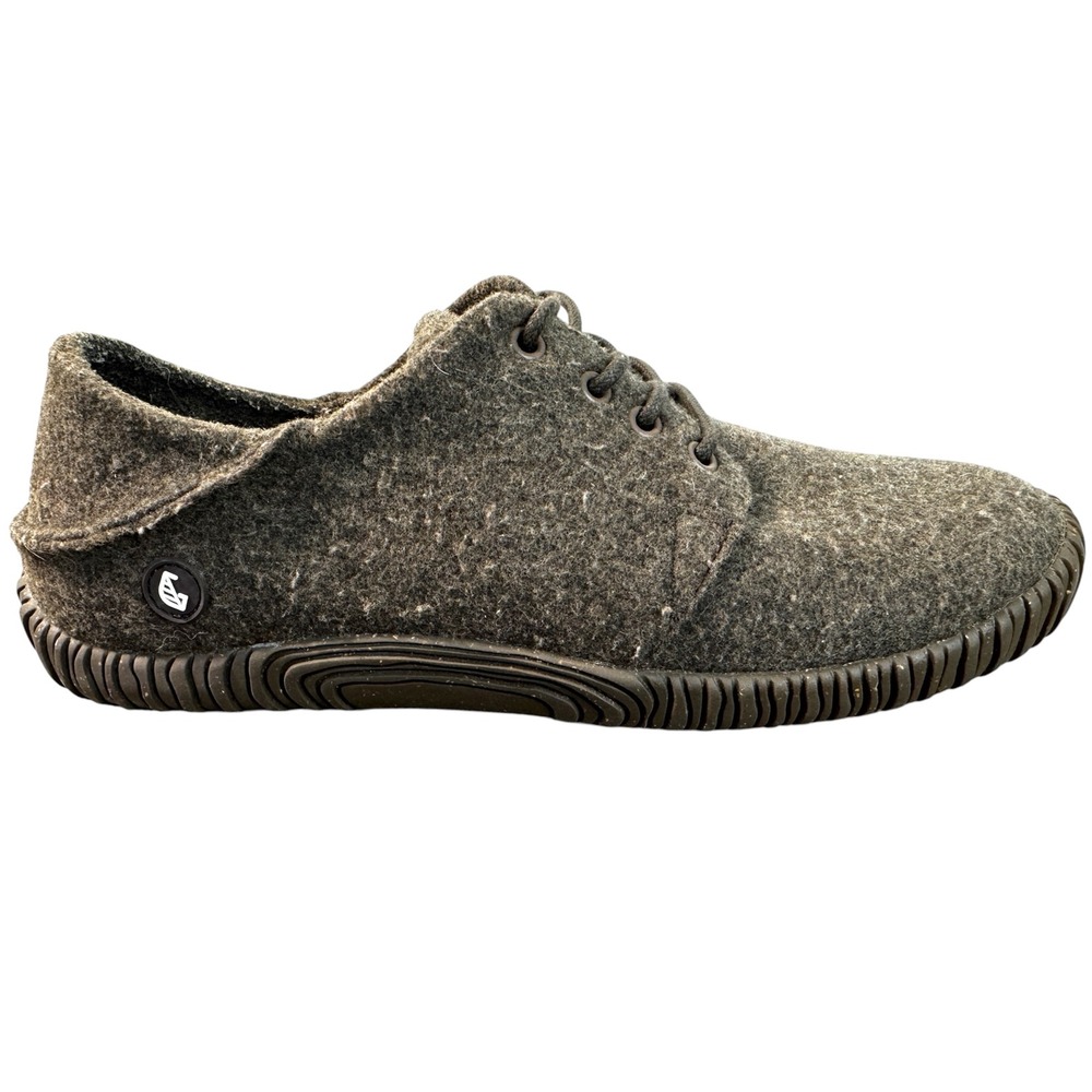 Hybrid Green Label Dune Wool Low-Top Sneakers Gray Brown Size US 11 HGL3074